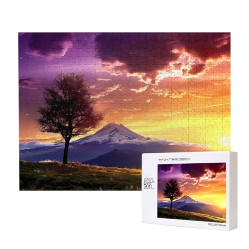 Phayah Puzzle mit Sonnenuntergangslandschaft, für Erwachsene, 500 Teile, Heimdekoration, Geburtstagsparty, für Männer und Frauen, 20,4 x 38,1 cm Phayah Puzzle mit Sonnenuntergangslandschaft, für Erwachsene, 500 Teile, Heimdekoration, Geburtstagsparty, für Männer und Frauen, 20,4 x 38,1 cm von PHAYAH