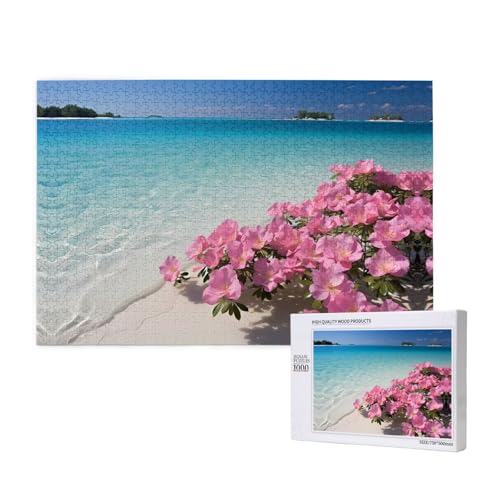 Phayah Puzzle mit Strandrosen, für Erwachsene, 1000 Teile, Heimdekoration, Geburtstagsparty, für Männer und Frauen, 29,5 x 50 cm Phayah Puzzle mit Strandrosen, für Erwachsene, 1000 Teile, Heimdekoration, Geburtstagsparty, für Männer und Frauen, 29,5 x 50 cm von PHAYAH
