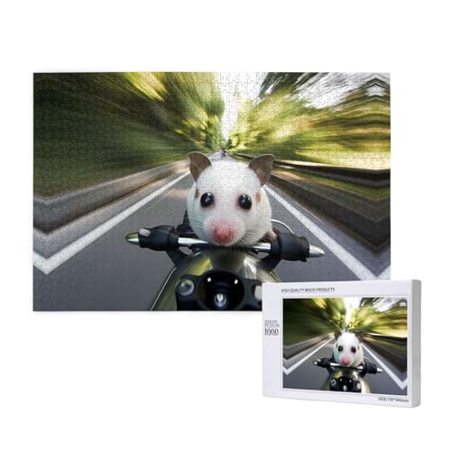 Phayah Puzzle mit Tiermotiven für Erwachsene, 1000 Teile, Heimdekoration, Geburtstagsparty für Männer und Frauen, 29,5 x 50 cm von PHAYAH