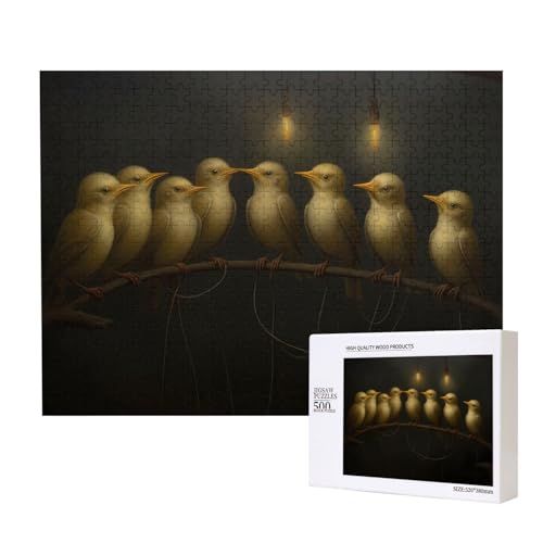 Phayah Puzzle mit Vogelreihe für Erwachsene, 500 Teile, Heimdekoration, Geburtstagsparty für Männer und Frauen, 50,4 x 38,1 cm von PHAYAH