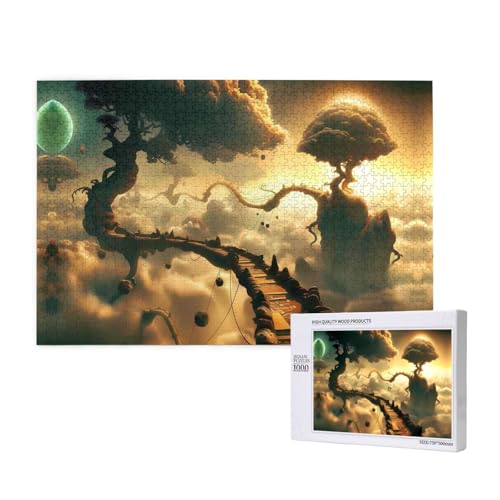 Phayah Puzzle mit alten Baumbrücken, für Erwachsene, 1000 Teile, Heimdekoration, Geburtstagsparty, für Männer und Frauen, 29,5 x 50 cm von PHAYAH