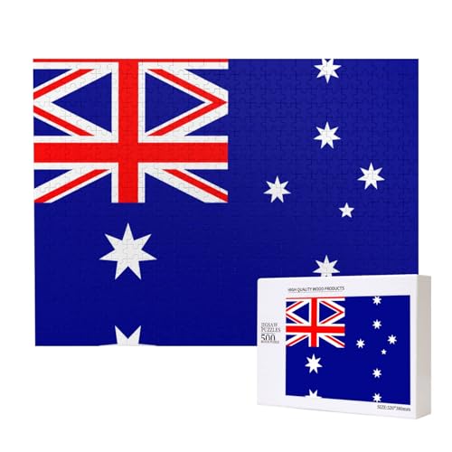 Phayah Puzzle mit australischer Flagge, für Erwachsene, 500 Teile, Heimdekoration, Geburtstagsparty, für Männer und Frauen, 20,4 x 38,1 cm Phayah Puzzle mit australischer Flagge, für Erwachsene, 500 Teile, Heimdekoration, Geburtstagsparty, für Männer und Frauen, 20,4 x 38,1 cm von PHAYAH