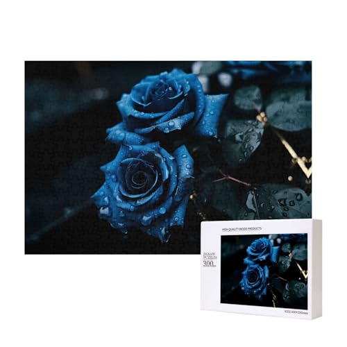 Phayah Puzzle mit blauen Rosen für Erwachsene, 300 Teile, Heimdekoration, Geburtstagsparty für Männer und Frauen, 15,7 x 27,9 cm Phayah Puzzle mit blauen Rosen für Erwachsene, 300 Teile, Heimdekoration, Geburtstagsparty für Männer und Frauen, 15,7 x 27,9 cm von PHAYAH
