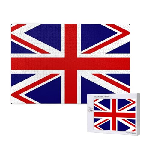 Phayah Puzzle mit britischer Flagge, 1000 Teile, Heimdekoration, Geburtstagsparty für Männer und Frauen, 29,5 x 50 cm Phayah Puzzle mit britischer Flagge, 1000 Teile, Heimdekoration, Geburtstagsparty für Männer und Frauen, 29,5 x 50 cm von PHAYAH