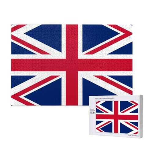 Phayah Puzzle mit britischer Flagge, 1000 Teile, Heimdekoration, Geburtstagsparty für Männer und Frauen, 29,5 x 50 cm Phayah Puzzle mit britischer Flagge, 1000 Teile, Heimdekoration, Geburtstagsparty für Männer und Frauen, 29,5 x 50 cm von PHAYAH