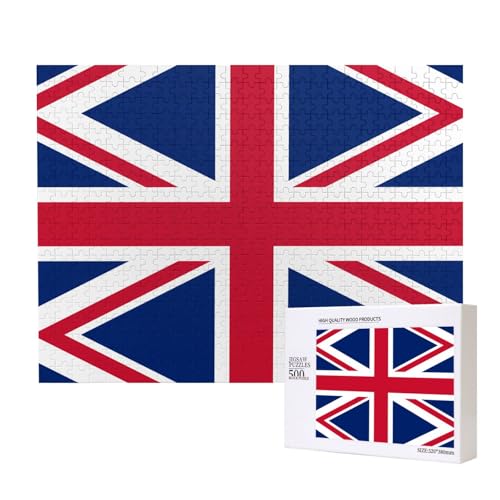 Phayah Puzzle mit britischer Flagge, für Erwachsene, 500 Teile, Heimdekoration, Geburtstagsparty, für Männer und Frauen, 20,4 x 38,1 cm Phayah Puzzle mit britischer Flagge, für Erwachsene, 500 Teile, Heimdekoration, Geburtstagsparty, für Männer und Frauen, 20,4 x 38,1 cm von PHAYAH