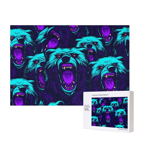 Phayah Puzzle mit brüllenden Bären, 300 Teile, Heimdekoration, Geburtstagsparty für Männer und Frauen, 40 x 27,9 cm von PHAYAH