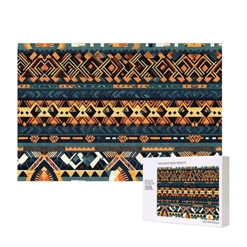 Phayah Puzzle mit ethnischer Textur, afrikanisches Stammesmuster, für Erwachsene, 300 Teile, Heimdekoration, Geburtstagsparty für Männer und Frauen, 40 x 27,9 cm Phayah Puzzle mit ethnischer Textur, afrikanisches Stammesmuster, für Erwachsene, 300 Teile, Heimdekoration, Geburtstagsparty für Männer und Frauen, 40 x 27,9 cm von PHAYAH