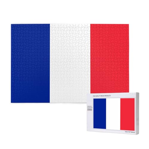 Phayah Puzzle mit französischer Flagge, 1000 Teile, Heimdekoration, Geburtstagsparty für Männer und Frauen, 29,5 x 50 cm Phayah Puzzle mit französischer Flagge, 1000 Teile, Heimdekoration, Geburtstagsparty für Männer und Frauen, 29,5 x 50 cm von PHAYAH