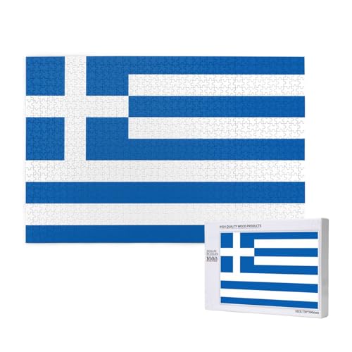 Phayah Puzzle mit griechischer Flagge, 1000 Teile, Heimdekoration, Geburtstagsparty für Männer und Frauen, 29,5 x 50 cm Phayah Puzzle mit griechischer Flagge, 1000 Teile, Heimdekoration, Geburtstagsparty für Männer und Frauen, 29,5 x 50 cm von PHAYAH