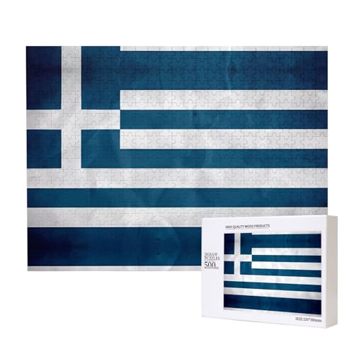 Phayah Puzzle mit griechischer Flagge, für Erwachsene, 500 Teile, Heimdekoration, Geburtstagsparty, für Männer und Frauen, 20,4 x 38,1 cm Phayah Puzzle mit griechischer Flagge, für Erwachsene, 500 Teile, Heimdekoration, Geburtstagsparty, für Männer und Frauen, 20,4 x 38,1 cm von PHAYAH