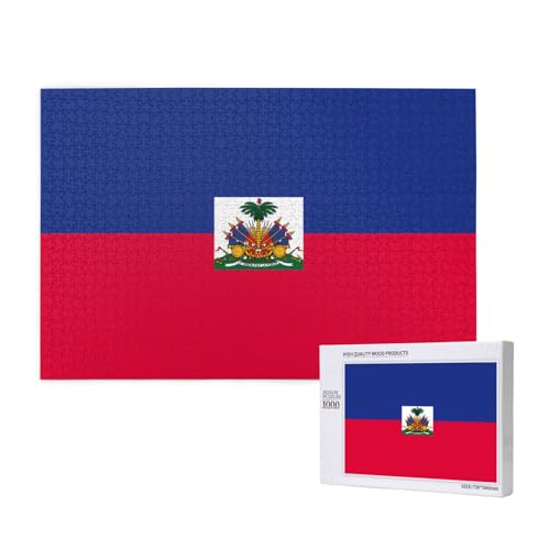 Phayah Puzzle mit haitianischer Flagge, 1000 Teile, Heimdekoration, Geburtstagsparty für Männer und Frauen, 29,5 x 50 cm Phayah Puzzle mit haitianischer Flagge, 1000 Teile, Heimdekoration, Geburtstagsparty für Männer und Frauen, 29,5 x 50 cm von PHAYAH