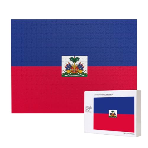 Phayah Puzzle mit haitianischer Flagge, für Erwachsene, 500 Teile, Heimdekoration, Geburtstagsparty, für Männer und Frauen, 20,4 x 38,1 cm Phayah Puzzle mit haitianischer Flagge, für Erwachsene, 500 Teile, Heimdekoration, Geburtstagsparty, für Männer und Frauen, 20,4 x 38,1 cm von PHAYAH