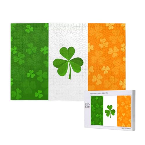 Phayah Puzzle mit irischer Flagge, 1000 Teile, Heimdekoration, Geburtstagsparty für Männer und Frauen, 29,5 x 50 cm Phayah Puzzle mit irischer Flagge, 1000 Teile, Heimdekoration, Geburtstagsparty für Männer und Frauen, 29,5 x 50 cm von PHAYAH