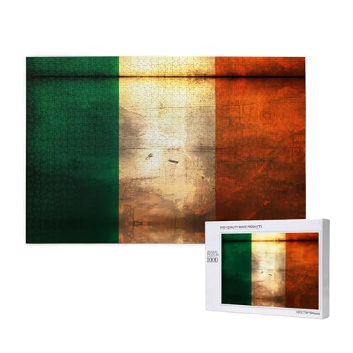 Phayah Puzzle mit irischer Flagge, 1000 Teile, Heimdekoration, Geburtstagsparty für Männer und Frauen, 29,5 x 50 cm Phayah Puzzle mit irischer Flagge, 1000 Teile, Heimdekoration, Geburtstagsparty für Männer und Frauen, 29,5 x 50 cm von PHAYAH