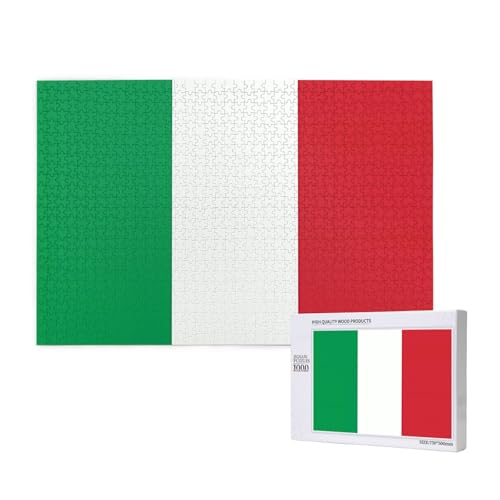 Phayah Puzzle mit italienischer Flagge, 1000 Teile, Heimdekoration, Geburtstagsparty, für Männer und Frauen, 29,5 x 50 cm Phayah Puzzle mit italienischer Flagge, 1000 Teile, Heimdekoration, Geburtstagsparty, für Männer und Frauen, 29,5 x 50 cm von PHAYAH