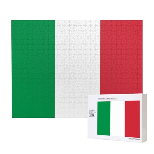 Phayah Puzzle mit italienischer Flagge, für Erwachsene, 500 Teile, Heimdekoration, Geburtstagsparty, für Männer und Frauen, 20,4 x 38,1 cm Phayah Puzzle mit italienischer Flagge, für Erwachsene, 500 Teile, Heimdekoration, Geburtstagsparty, für Männer und Frauen, 20,4 x 38,1 cm von PHAYAH