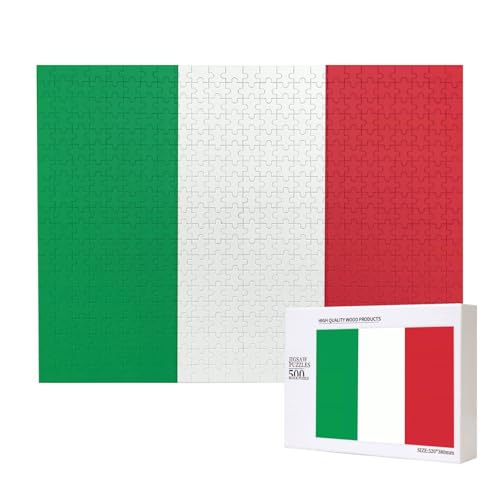 Phayah Puzzle mit italienischer Flagge, für Erwachsene, 500 Teile, Heimdekoration, Geburtstagsparty für Männer und Frauen, 50 x 38 cm von PHAYAH