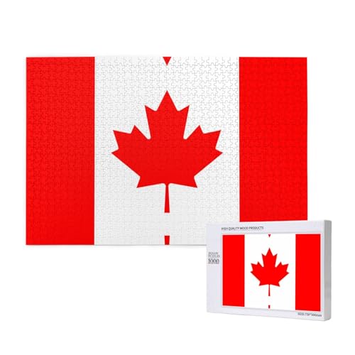 Phayah Puzzle mit kanadischer Flagge, 1000 Teile, Heimdekoration, Geburtstagsparty für Männer und Frauen, 29,5 x 50 cm Phayah Puzzle mit kanadischer Flagge, 1000 Teile, Heimdekoration, Geburtstagsparty für Männer und Frauen, 29,5 x 50 cm von PHAYAH