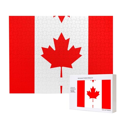 Phayah Puzzle mit kanadischer Flagge, für Erwachsene, 500 Teile, Heimdekoration, Geburtstagsparty, für Männer und Frauen, 20,4 x 38,1 cm Phayah Puzzle mit kanadischer Flagge, für Erwachsene, 500 Teile, Heimdekoration, Geburtstagsparty, für Männer und Frauen, 20,4 x 38,1 cm von PHAYAH