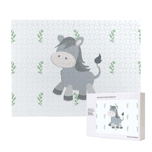 Phayah Puzzle mit lächelnden Eseln für Erwachsene, 500 Teile, Heimdekoration, Geburtstagsparty für Männer und Frauen, 50 x 38 cm Phayah Puzzle mit lächelnden Eseln für Erwachsene, 500 Teile, Heimdekoration, Geburtstagsparty für Männer und Frauen, 50 x 38 cm von PHAYAH