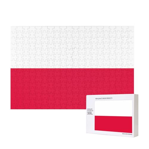 Phayah Puzzle mit polnischer Flagge, einzigartiges Puzzle, Wandkunst, Bild für Heimdekoration, 300 Stück von PHAYAH