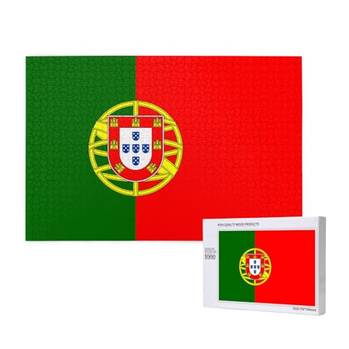 Phayah Puzzle mit portugiesischer Flagge, 1000 Teile, Heimdekoration, Geburtstagsparty für Männer und Frauen, 29,5 x 50 cm Phayah Puzzle mit portugiesischer Flagge, 1000 Teile, Heimdekoration, Geburtstagsparty für Männer und Frauen, 29,5 x 50 cm von PHAYAH