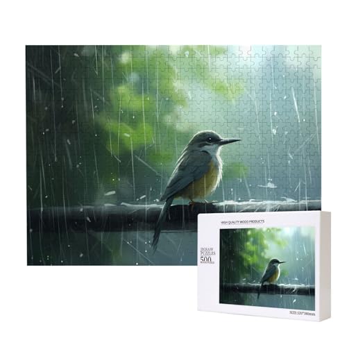 Phayah Puzzle mit regendurchnässten Vögeln für Erwachsene, 500 Teile, Heimdekoration, Geburtstagsparty für Männer und Frauen, 50 x 38 cm Phayah Puzzle mit regendurchnässten Vögeln für Erwachsene, 500 Teile, Heimdekoration, Geburtstagsparty für Männer und Frauen, 50 x 38 cm von PHAYAH