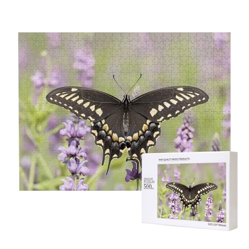 Phayah Puzzle mit schwarzem Schmetterling, für Erwachsene, 500 Teile, Heimdekoration, Geburtstagsparty, für Männer und Frauen, 20,4 x 38,1 cm Phayah Puzzle mit schwarzem Schmetterling, für Erwachsene, 500 Teile, Heimdekoration, Geburtstagsparty, für Männer und Frauen, 20,4 x 38,1 cm von PHAYAH