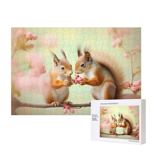 Phayah Puzzle mit zwei Eichhörnchen zum Sammeln von Lebensmitteln, für Erwachsene, 300 Teile, Heimdekoration, Geburtstagsparty für Männer und Frauen, 40 x 27,9 cm Phayah Puzzle mit zwei Eichhörnchen zum Sammeln von Lebensmitteln, für Erwachsene, 300 Teile, Heimdekoration, Geburtstagsparty für Männer und Frauen, 40 x 27,9 cm von PHAYAH