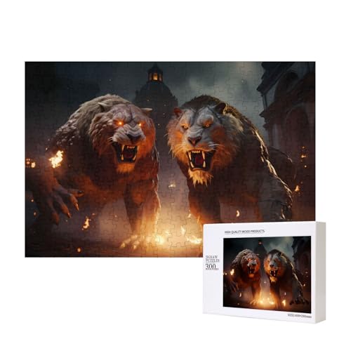 Phayah Puzzle mit zwei Monstern für Erwachsene, 300 Teile, Heimdekoration, Geburtstagsparty für Männer und Frauen, 15,7 x 27,9 cm Phayah Puzzle mit zwei Monstern für Erwachsene, 300 Teile, Heimdekoration, Geburtstagsparty für Männer und Frauen, 15,7 x 27,9 cm von PHAYAH