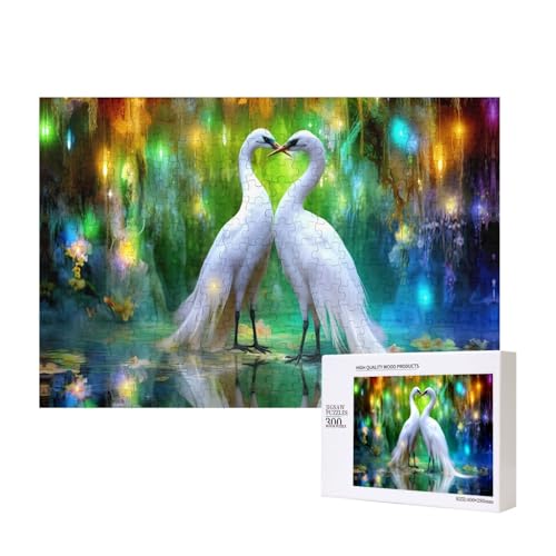 Phayah Puzzle mit zwei Reihern, für Erwachsene, 300 Teile, Heimdekoration, Geburtstagsparty, für Männer und Frauen, 15,7 x 27,9 cm Phayah Puzzle mit zwei Reihern, für Erwachsene, 300 Teile, Heimdekoration, Geburtstagsparty, für Männer und Frauen, 15,7 x 27,9 cm von PHAYAH