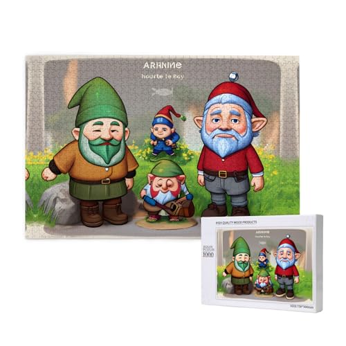 Phayah Pygmy Zwerg-Puzzle, 1000 Teile für Puzzle, Holzpuzzle für Familie, Freunde, Heimdekoration, Wandkunst, 75 x 50 cm Phayah Pygmy Zwerg-Puzzle, 1000 Teile für Puzzle, Holzpuzzle für Familie, Freunde, Heimdekoration, Wandkunst, 75 x 50 cm von PHAYAH