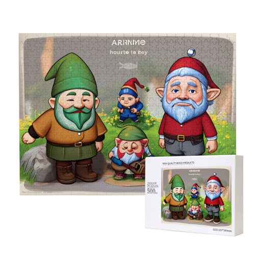 Phayah Pygmy Zwerg-Puzzle, 500 Teile, für Puzzle, Holzpuzzle für Familie, Freunde, Heimdekoration, Wandkunst, 50 x 38 cm Phayah Pygmy Zwerg-Puzzle, 500 Teile, für Puzzle, Holzpuzzle für Familie, Freunde, Heimdekoration, Wandkunst, 50 x 38 cm von PHAYAH