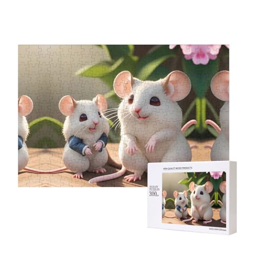 Phayah Ratten-Puzzles für Erwachsene mit Mutter und Kind, 300 Teile, Heimdekoration, Geburtstagsparty für Männer und Frauen, 15,7 x 27,9 cm Phayah Ratten-Puzzles für Erwachsene mit Mutter und Kind, 300 Teile, Heimdekoration, Geburtstagsparty für Männer und Frauen, 15,7 x 27,9 cm von PHAYAH