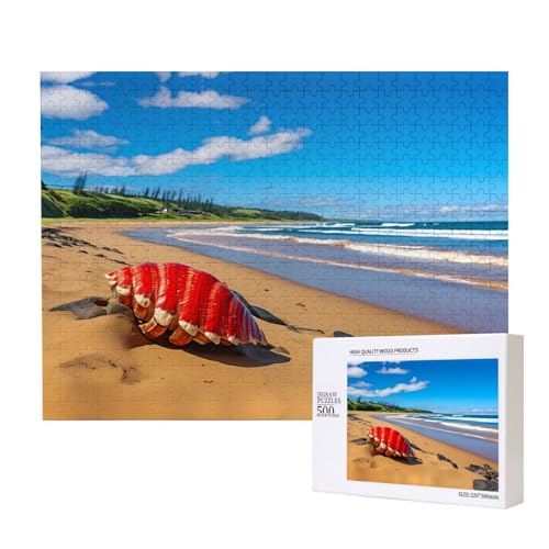 Phayah Red Conch by The Sea Puzzles für Erwachsene, 500 Teile, Kinder Intelligenz Entwicklungsspielzeug, 20,4 x 38,1 cm Phayah Red Conch by The Sea Puzzles für Erwachsene, 500 Teile, Kinder Intelligenz Entwicklungsspielzeug, 20,4 x 38,1 cm von PHAYAH