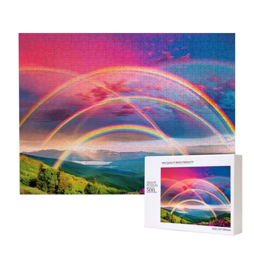 Phayah Regenbogenbrücken-Puzzles für Erwachsene, 500 Teile, Heimdekoration, Geburtstagsparty für Männer und Frauen, 50 x 38 cm Phayah Regenbogenbrücken-Puzzles für Erwachsene, 500 Teile, Heimdekoration, Geburtstagsparty für Männer und Frauen, 50 x 38 cm von PHAYAH