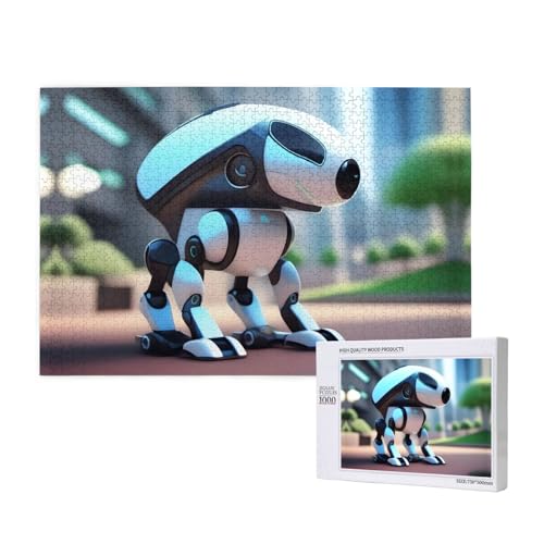 Phayah Roboter-Puzzle, 1000 Teile, für Puzzle, Holzpuzzle für Familie, Freunde, Heimdekoration, Wandkunst, 75 x 50 cm Phayah Roboter-Puzzle, 1000 Teile, für Puzzle, Holzpuzzle für Familie, Freunde, Heimdekoration, Wandkunst, 75 x 50 cm von PHAYAH
