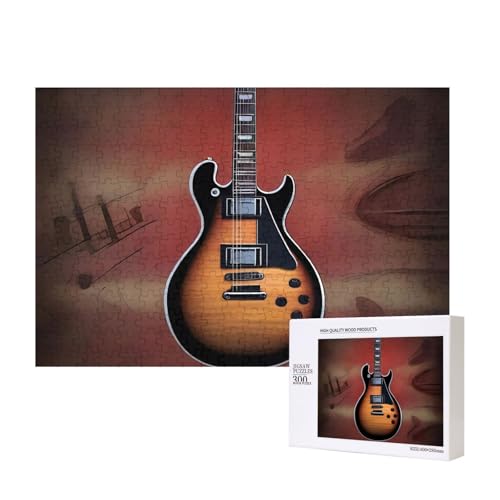 Phayah Rock-Gitarren-Puzzle, 300 Teile, für Puzzle, Holzpuzzle für Familie, Freunde, Heimdekoration, Wandkunst, 39 x 27 cm Phayah Rock-Gitarren-Puzzle, 300 Teile, für Puzzle, Holzpuzzle für Familie, Freunde, Heimdekoration, Wandkunst, 39 x 27 cm von PHAYAH