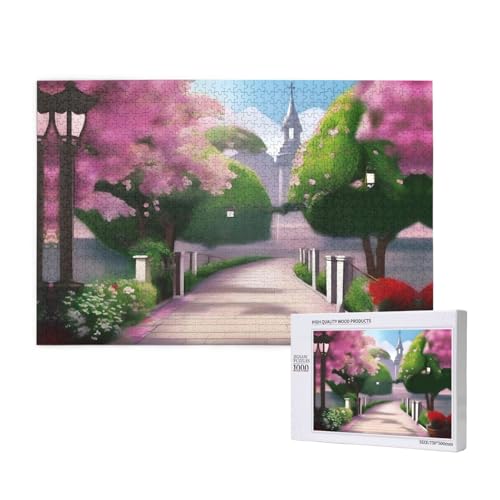 Phayah Romantisches Lebenspuzzle, 1000 Teile für Puzzle, Holzpuzzle für Familie, Freunde, Heimdekoration, Wandkunst, 75 x 50 cm von PHAYAH