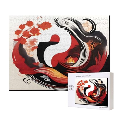 Phayah Rote und schwarze Strahlen Puzzles 500 Teile für Puzzle Holzpuzzle für Familie Freunde Heimdekoration Wandkunst 50,4 x 38,1 cm Phayah Rote und schwarze Strahlen Puzzles 500 Teile für Puzzle Holzpuzzle für Familie Freunde Heimdekoration Wandkunst 50,4 x 38,1 cm von PHAYAH