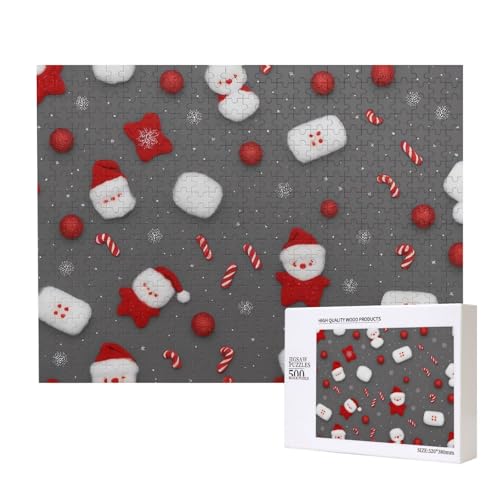 Phayah Roter Hut Schneemann Puzzles 500 Teile für Puzzle Holzpuzzle für Familie Freunde Heimdekoration Wandkunst 50,4 x 38,1 cm Phayah Roter Hut Schneemann Puzzles 500 Teile für Puzzle Holzpuzzle für Familie Freunde Heimdekoration Wandkunst 50,4 x 38,1 cm von PHAYAH