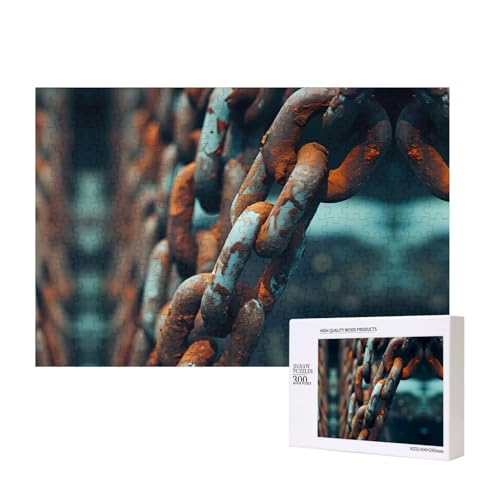 Phayah Rusty Chain Puzzles 300 Teile für Puzzle, Holzpuzzle für Familie, Freunde, Heimdekoration, Wandkunst, 39,9 x 27,9 cm Phayah Rusty Chain Puzzles 300 Teile für Puzzle, Holzpuzzle für Familie, Freunde, Heimdekoration, Wandkunst, 39,9 x 27,9 cm von PHAYAH