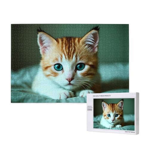 Phayah Sad Kitten Puzzles 1000 Teile für Puzzle, Holzpuzzle für Familie, Freunde, Heimdekoration, Wandkunst, 75 x 50 cm Phayah Sad Kitten Puzzles 1000 Teile für Puzzle, Holzpuzzle für Familie, Freunde, Heimdekoration, Wandkunst, 75 x 50 cm von PHAYAH