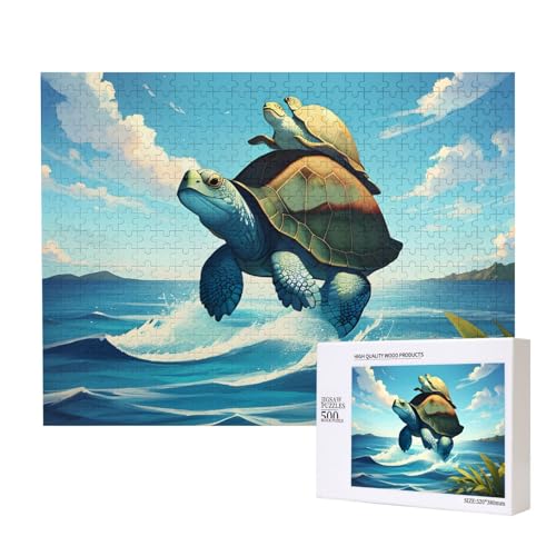 Phayah Schildkröte Ozean Meer Puzzles 500 Teile für Puzzle Holzpuzzle für Familie Freund Heimdekoration Wandkunst 50,4 x 38,1 cm Phayah Schildkröte Ozean Meer Puzzles 500 Teile für Puzzle Holzpuzzle für Familie Freund Heimdekoration Wandkunst 50,4 x 38,1 cm von PHAYAH