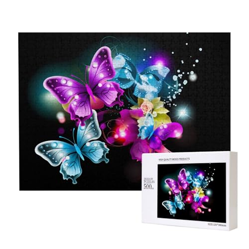 Phayah Schmetterlings-Glieder-Puzzle, einzigartiges Puzzle, Wandkunst-Bild für Heimdekoration, 500 Stück von PHAYAH