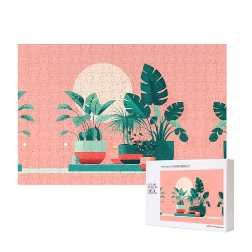 Phayah Schöne Topfpflanzen-Puzzle, 300 Teile für Puzzle, Holzpuzzle für Familie, Freunde, Heimdekoration, Wandkunst, 15,7 x 27,9 cm Phayah Schöne Topfpflanzen-Puzzle, 300 Teile für Puzzle, Holzpuzzle für Familie, Freunde, Heimdekoration, Wandkunst, 15,7 x 27,9 cm von PHAYAH