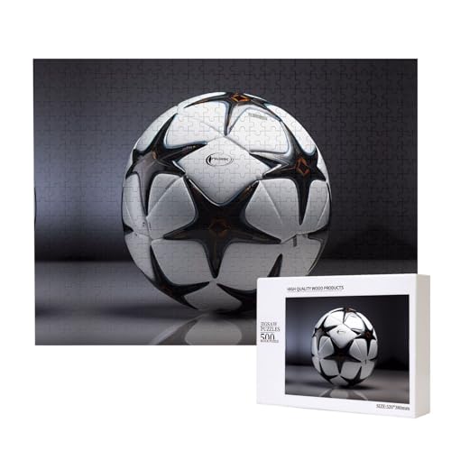 Phayah Schwarz-Weiß-Fußball-Puzzles für Erwachsene, 500 Teile, Heimdekoration, Geburtstagsparty für Männer und Frauen, 20,4 x 38,1 cm Phayah Schwarz-Weiß-Fußball-Puzzles für Erwachsene, 500 Teile, Heimdekoration, Geburtstagsparty für Männer und Frauen, 20,4 x 38,1 cm von PHAYAH