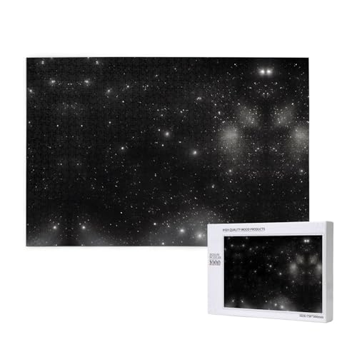 Phayah Schwarz-Weiß-Galaxie-Puzzles für Erwachsene, 1000 Teile, Heimdekoration, Geburtstagsparty für Männer und Frauen, 29,5 x 19,7 cm von PHAYAH
