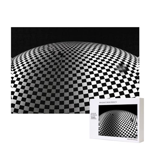 Phayah Schwarz-weißes Schachbrett-Puzzle für Erwachsene, 300 Teile, Heimdekoration, Geburtstagsparty für Männer und Frauen, 15,7 x 27,9 cm Phayah Schwarz-weißes Schachbrett-Puzzle für Erwachsene, 300 Teile, Heimdekoration, Geburtstagsparty für Männer und Frauen, 15,7 x 27,9 cm von PHAYAH